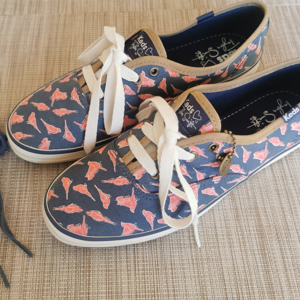 Taylor Swift x Keds Navy Sneakers with Bird Print